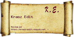Krasz Edit névjegykártya